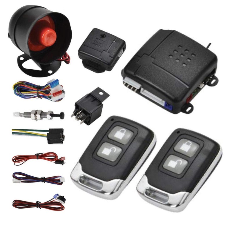 MASO Car Central Lock Universal Auto Remote Central Kit Vehicle Door Lock with Shock Sensor Contorl Box 2 Remote Contorl Style 11 for Car Central Door Lock