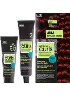 ALL ABOUT CURLS 4Rm Berry-Go-Round Permanent Hair Color (Prep + Protect Serum & Hair Dye For Curly Hair) - 100% Grey Coverage, Nourished & Radiant Curls  - Image 1