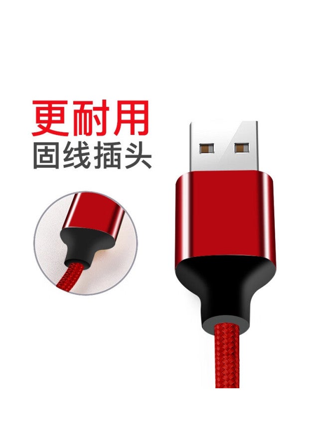 Newmine Type-c Data Cable, Android Phone Charger Cable, Braided Fast Charging Cable, Suitable For Xiaomi 5s/huawei P910/honor V89, 1 Meter Red - Image 3