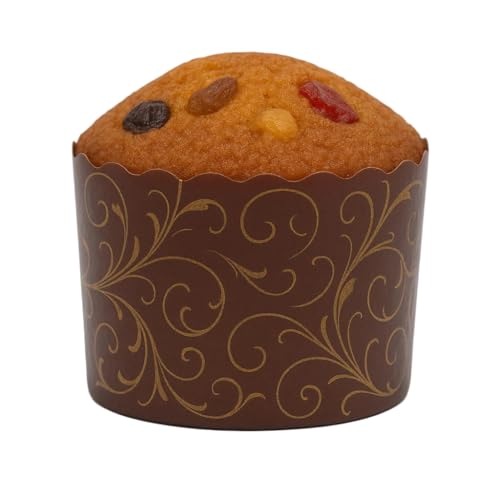 Esslly Ecopack Single-Serve Baking Moulds | Disposable Paper Cups | Set of 50 | 60mm Diameter, 45mm Height | Grease & Warp Resistant | Withstand up to 220°C - Image 1