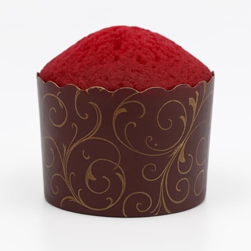 Esslly Ecopack Single-Serve Baking Moulds | Disposable Paper Cups | Set of 50 | 60mm Diameter, 45mm Height | Grease & Warp Resistant | Withstand up to 220°C - Image 3