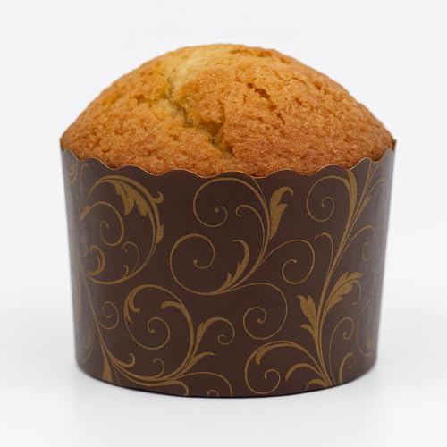 Esslly Ecopack Single-Serve Baking Moulds | Disposable Paper Cups | Set of 50 | 60mm Diameter, 45mm Height | Grease & Warp Resistant | Withstand up to 220°C - Image 2