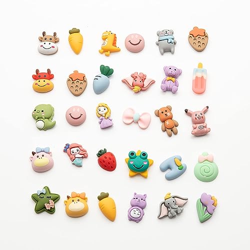 LEEXINLUU Slime Charms Cartoon Animal And Fruit Cute Set - Mixed Lot Assorted Fruit Resin Flatback Cute Sets For Diy Crafts Making,Decorations,Scrapbooking,Embellishments,Hair Clip 25pcs - Image 2