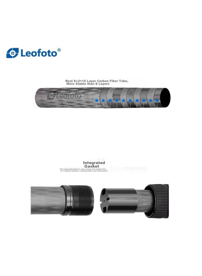 Leofoto Dc-282c Carbon Fiber Central Column 2-section Tripod With Central Column Tube - Image 4