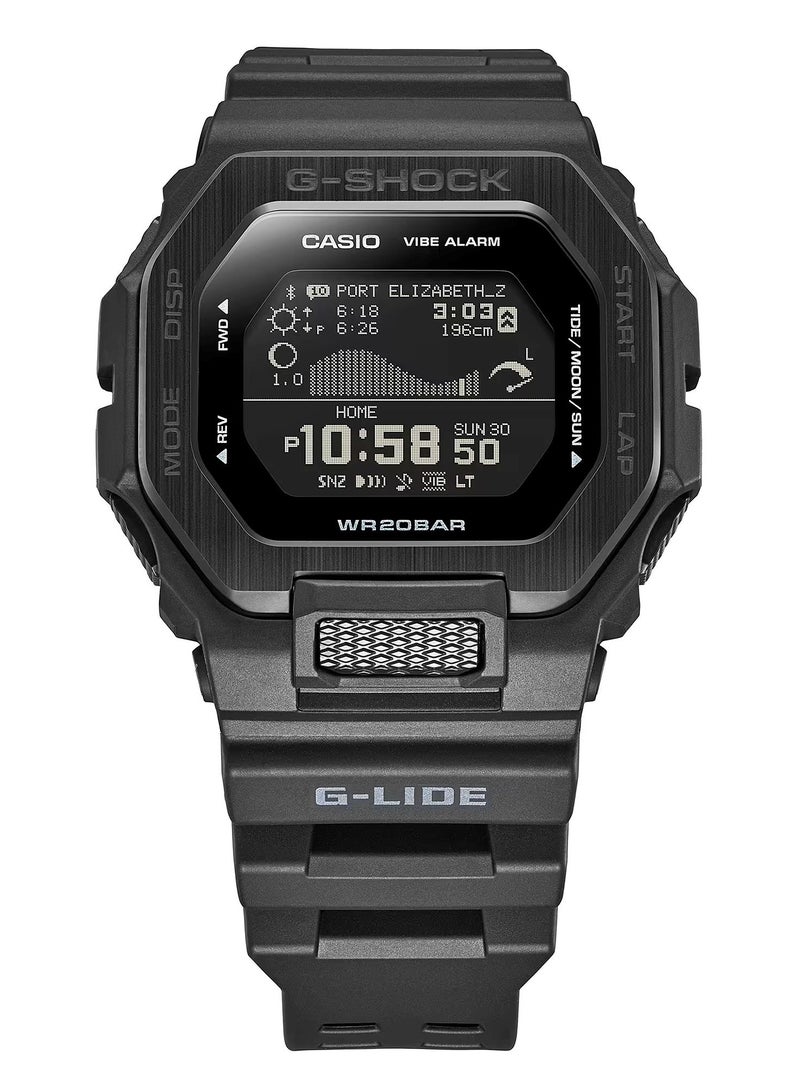 CASIO جي شوك ساعة يد رقمية للرجال من الراتنج باللون الأسود GBX-100NS-1DR - Image 3