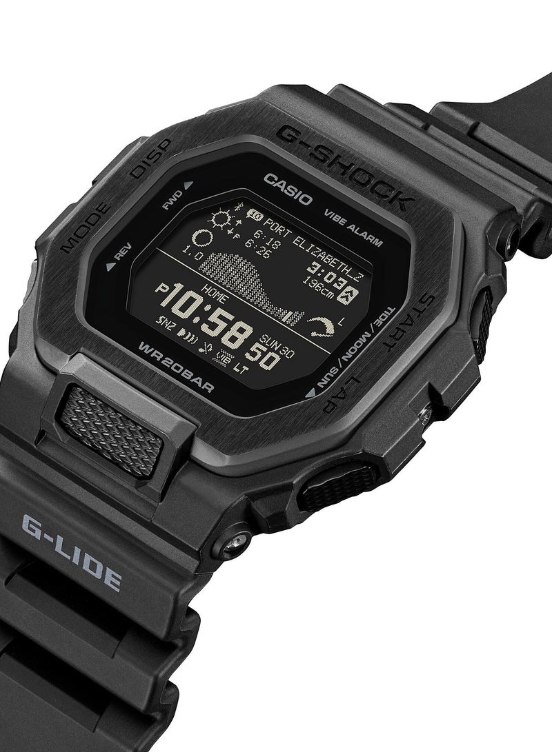 CASIO جي شوك ساعة يد رقمية للرجال من الراتنج باللون الأسود GBX-100NS-1DR - Image 4