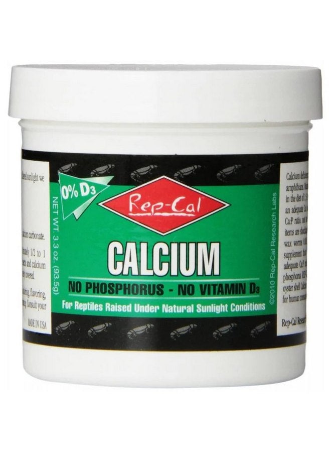 RepCal 0 D3 كالسيوم بدون فوسفور بدون فيتامين D3 (3.3 أونصة)
