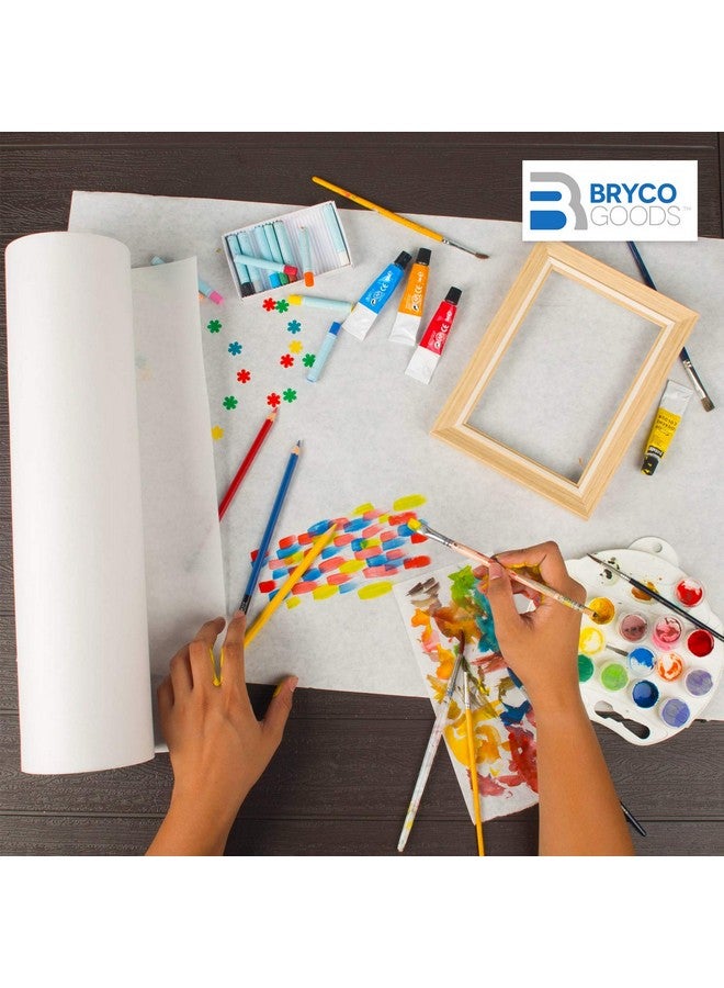 Bryco Goods Arts And Crafts Paper Roll Pack Of 2 For Paints Wall Art White Easel Paper Drawing Art Paper Bulletin Board Paper Gift Wrapping Kids Crafts Made In Usa 18” X 75’ (900″) - Image 4