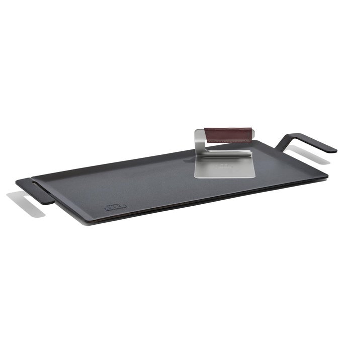 MADE IN COOKWARE CARBON STEEL GRIDDLE GRILL PRESS LIKE CAST IRON BUT BETTER PROFESSIONAL COOKWARE CRAFTED IN SWEDEN INDUCTION COMPATIBLE