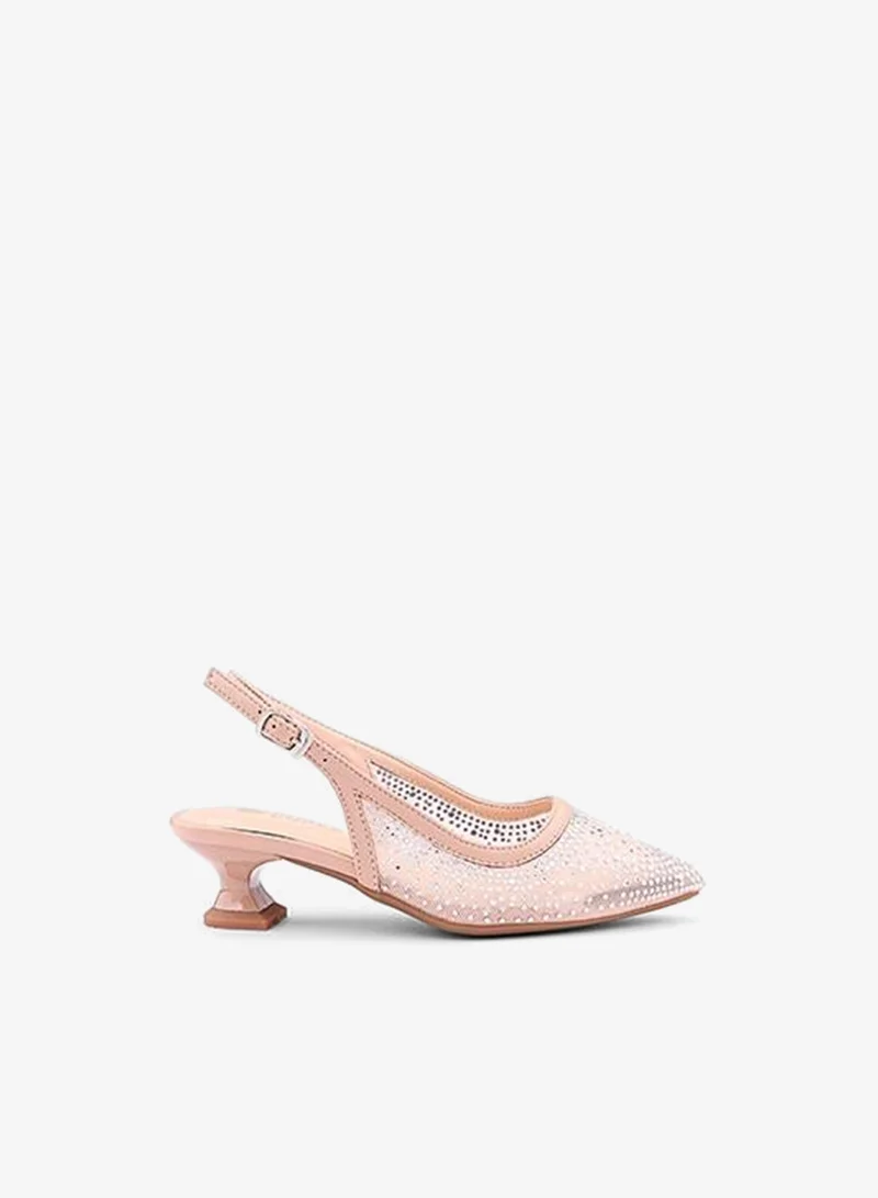 Cuple Girls Block Heel Mule Heels