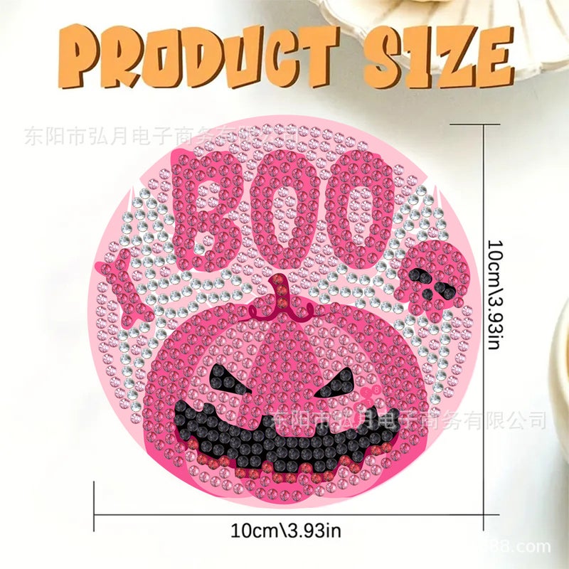 Sale Diamond Painting Coaster Creative Cartoon Handmade Diy Acrylic Tea Cup Insulation Pad Round Bracket - Image 3