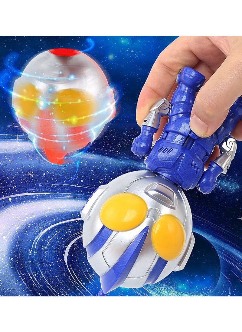 Generic - Beyblade Toy Blue Ultraman With Light And Music Suitable For Children's Birthday Party Gift - Image 1