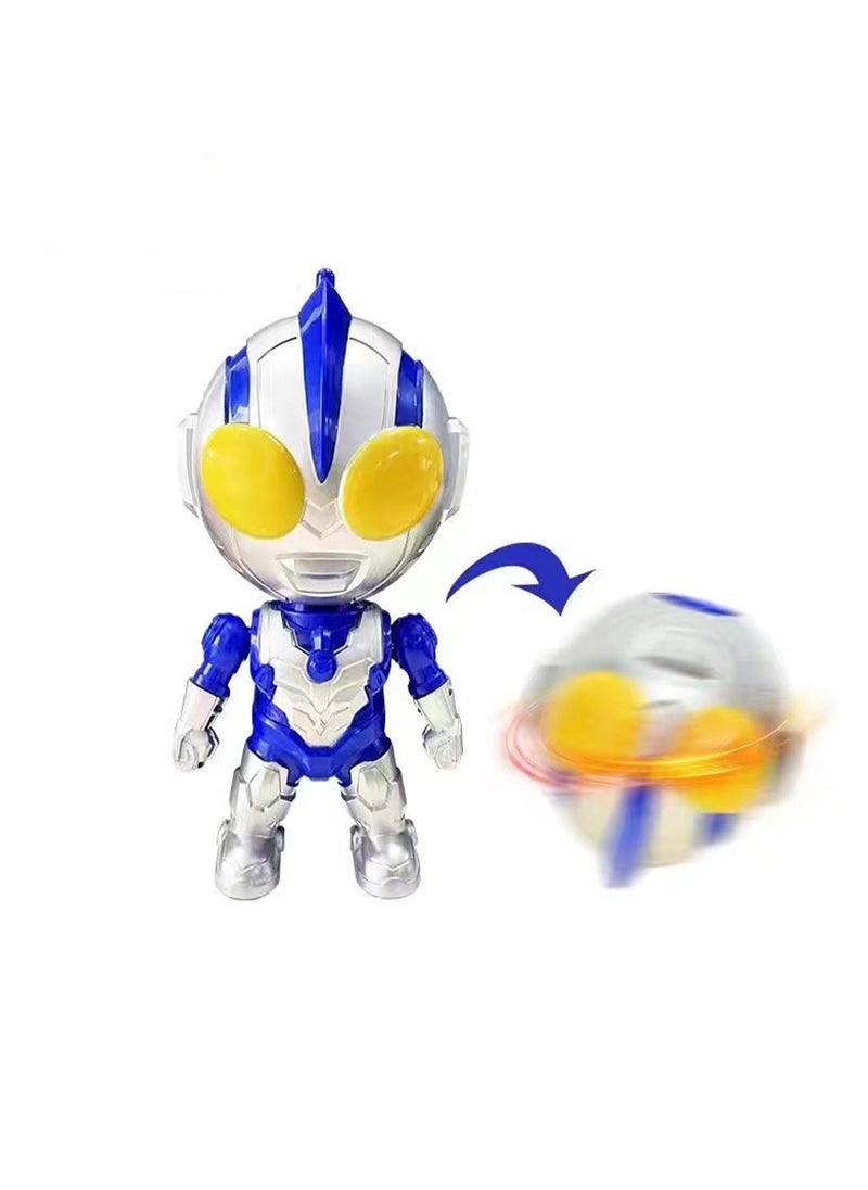 Generic - Beyblade Toy Blue Ultraman With Light And Music Suitable For Children's Birthday Party Gift - Image 1