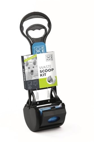 M-PETS Waste Poop Scoop Kit for Dogs, Mess-Free, One-Handed Spring Action Pick-Up, Strong Portable Dog Poop Picker, With Waste Bag Compartment, Includes 10 Waste Bags with Handles, Black - Image 4