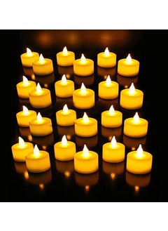 FLUZOV FLUZOV Battery Operated LED Candle Tealight Diya Decorative Lights for Home Wall Lighting Decoration Plastic 