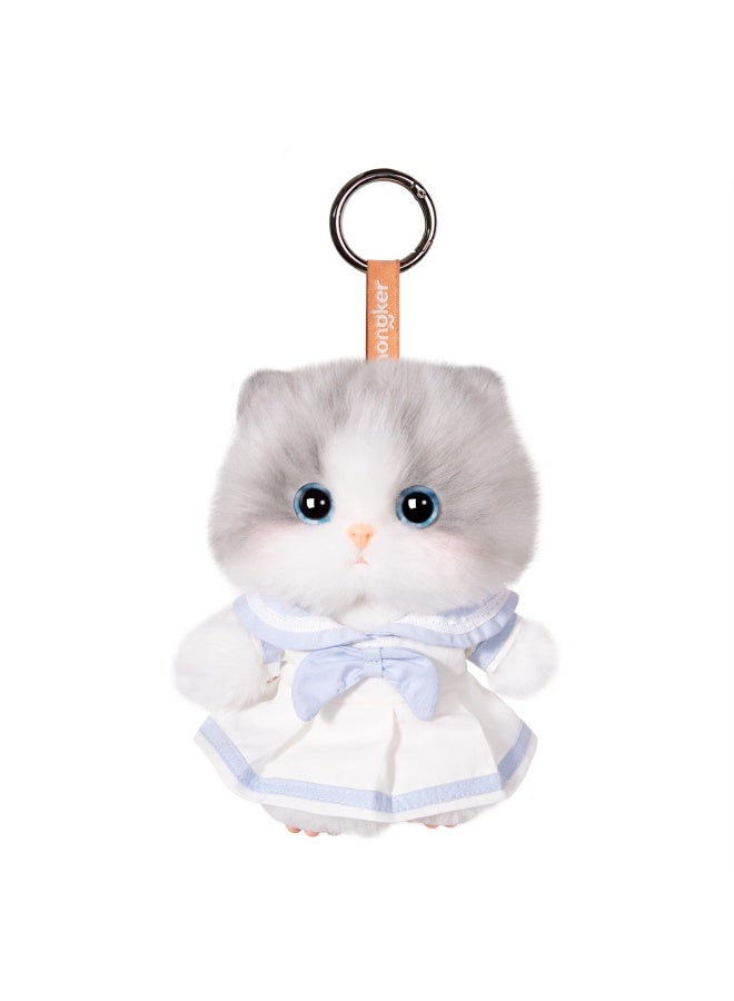 Chongker Chongke Cat Plush Toy Keychain Magnet Pendant Mbti Birthday New Year Gift - Silver White Cat - Image 4