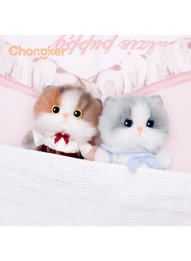 Chongker Chongke Cat Plush Toy Keychain Magnet Pendant Mbti Birthday New Year Gift - Silver White Cat - Image 2