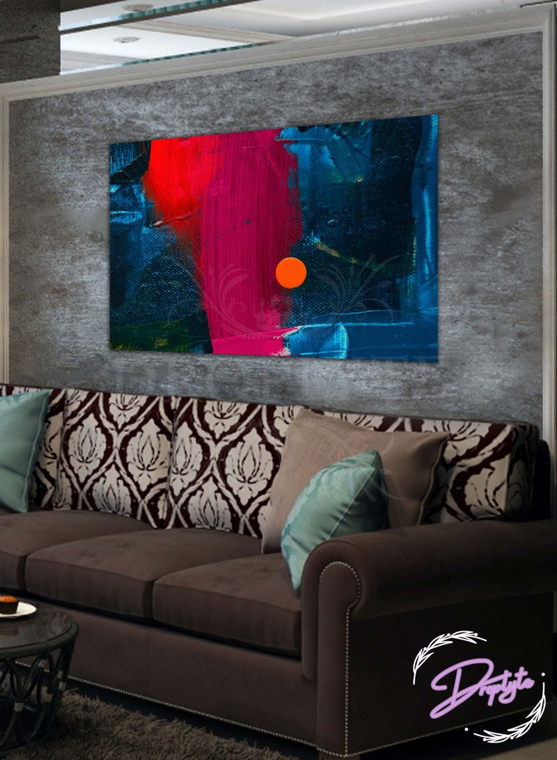 Droplyte Multicolor Abstract Painting Decorative Wall Art Wall Decor Card Board MDF Home Decor for Living Room, Drawing Room, Office Room and Bedroom 60CM x 40CM  - Image 1