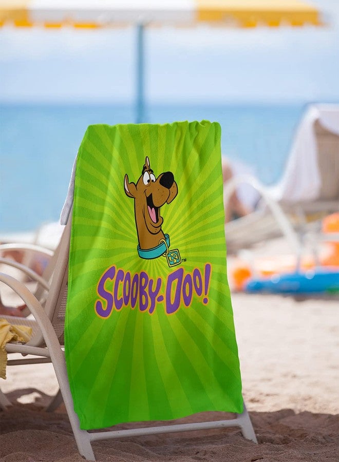 LOGOVISION Scooby-Doo Burst Green Officially Licensed Beach Towel 30" X 60" - Image 2