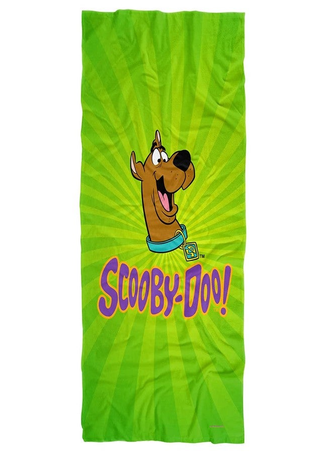 LOGOVISION Scooby-Doo Burst Green Officially Licensed Beach Towel 30" X 60" - Image 1