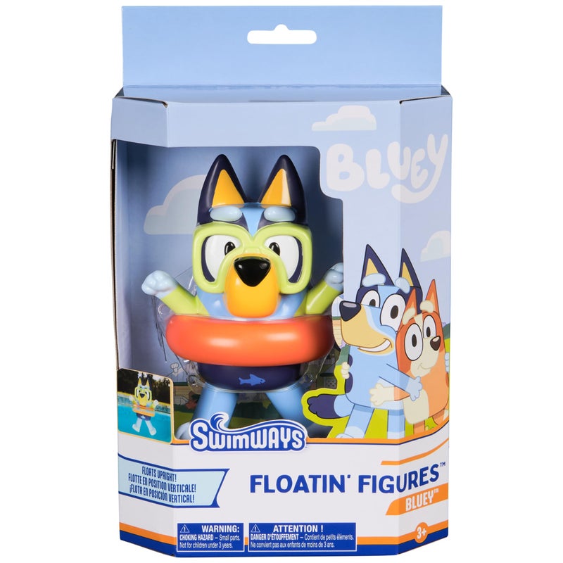 Swimways Bluey Floatin' Figures  Swimming Pool Accessories & Kids Pool Toys  Bluey Party Supplies & Water Toys for Kids Aged 3 & Up - Image 1