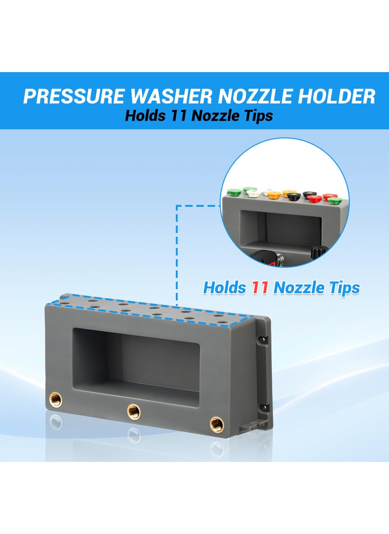 PWACCS PWACCS Pressure Washer Gun Holder, Foam Cannon Holder, 1/4" Quick Connect Pressure Washer Nozzle Tip and Wand Holder, Foam Cannon Bucket Mount for Organize Power Washing Accessories  - Image 4
