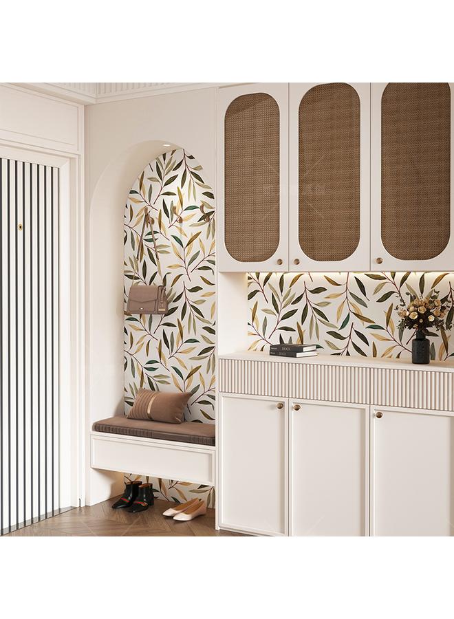 Bluejw Vintage Wallpaper Room Decoration Self-adhesive Wallpaper Home Entry Shoe Cabinet Wardrobe Door Sticker Color Change Moving Door Sliding Door Sticker - Image 4
