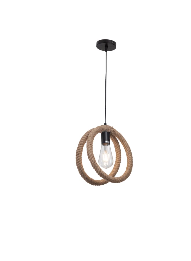 Best Power Rustic Rope Pendant Light 6607-1, E27 Base, Adjustable 90cm, Vintage Hanging Ceiling Lamp for Dining Room, Living Room, Bedroom – Bulb Not Included  - Image 2