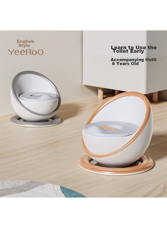 Yeehoo Children's Potty Training Seat, Baby Toilet, Infant And Toddler Potty, Toilet Training, Space Capsule Toilet - Gold - Image 2