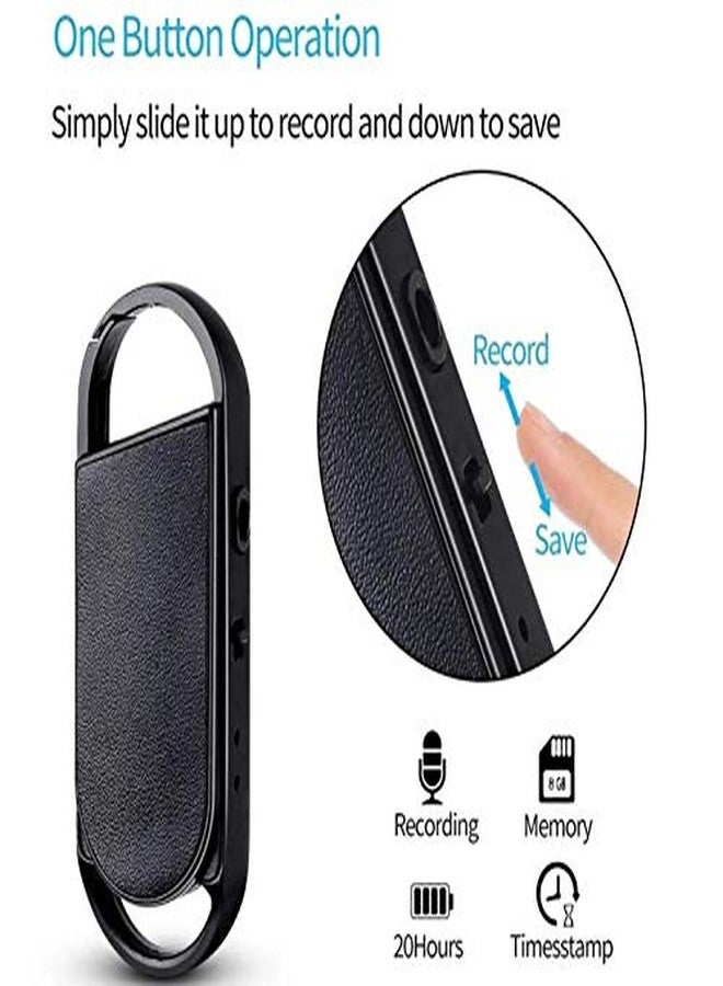 QAWACHH Mini Voice Recorder Key Chain 8GB USB Disk Portable Voice Activated Audio Sound Recording Pen MP3 Player - Image 5