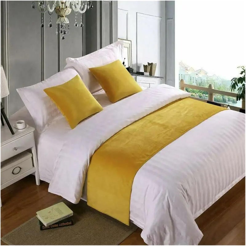 Bed Runner Throw Home Hotel Decoration Bed Flag Wedding Bedroom Bed Tail Towel Pillowcase,21-50x260cm Bed Runner - Image 2