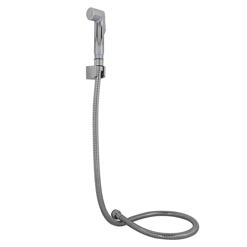 Kuber Industries Health Faucet ABS Shower Tube with Wall Hook Silver CTKTC2511 - Image 5