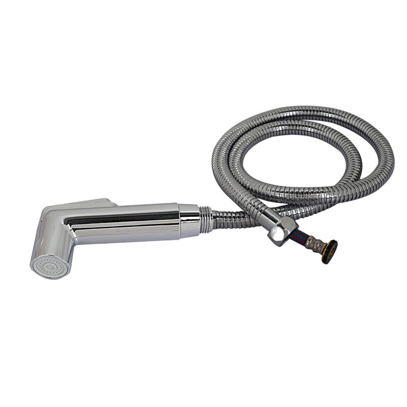 Kuber Industries Health Faucet ABS Shower Tube with Wall Hook Silver CTKTC2511 - Image 4