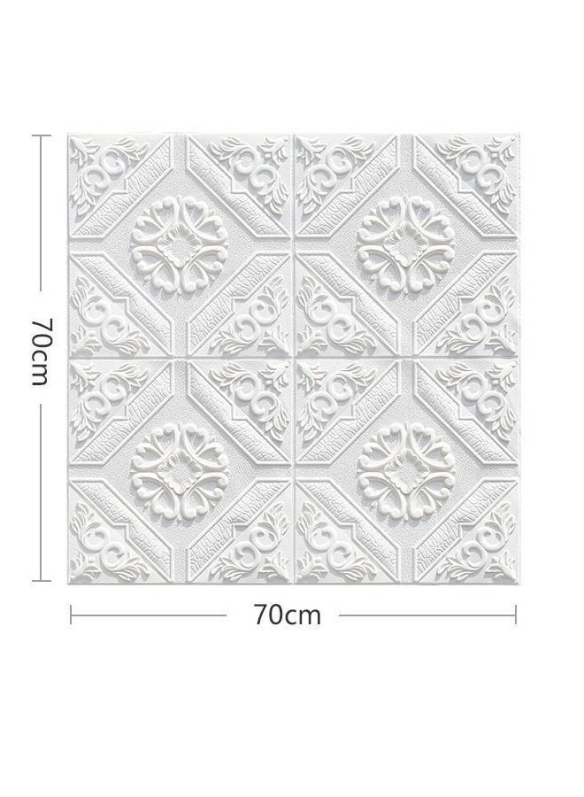 fashionhome Floral Design 3D Oil-Proof Decorative Stickers Kitchen Renovation Self-Adhesive Wall Sticker 70x70 cm - Image 3