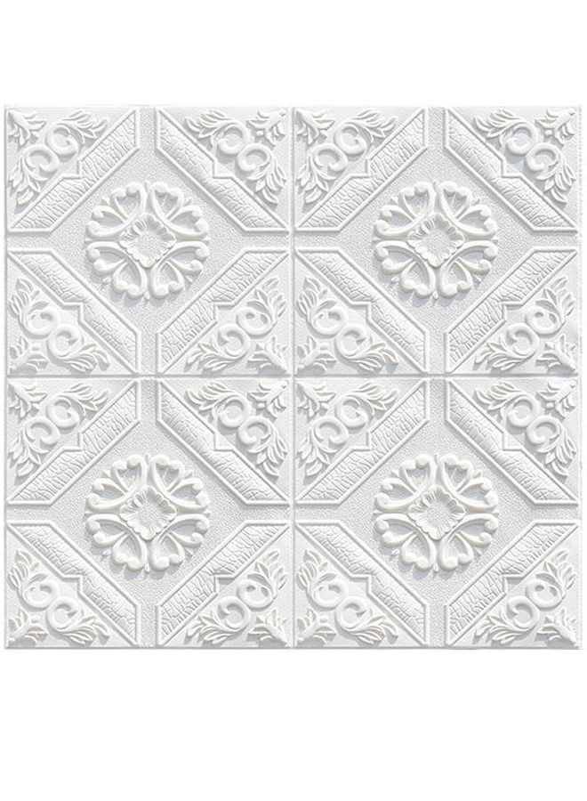fashionhome Floral Design 3D Oil-Proof Decorative Stickers Kitchen Renovation Self-Adhesive Wall Sticker 70x70 cm - Image 1