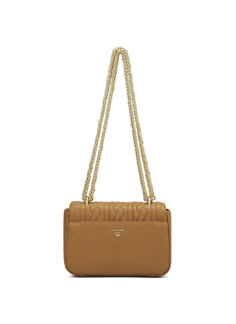 Da Milano  Genuine Leather Brown Sling Bag for Women | Best Price UAE