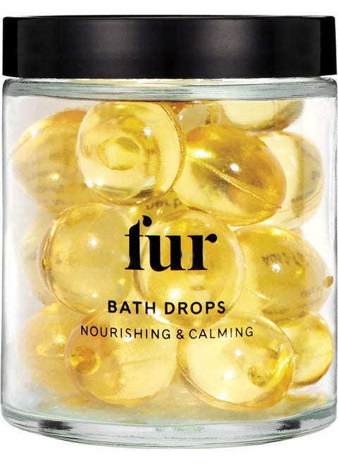 Fur Bath Drops Fur Oil to Moisturize and Soothe Your Skin in a Natural Dissolvable Seaweed Capsule for a Relaxing Bath with Grapeseed Jojoba and Clary Sage Oil  18 Capsules