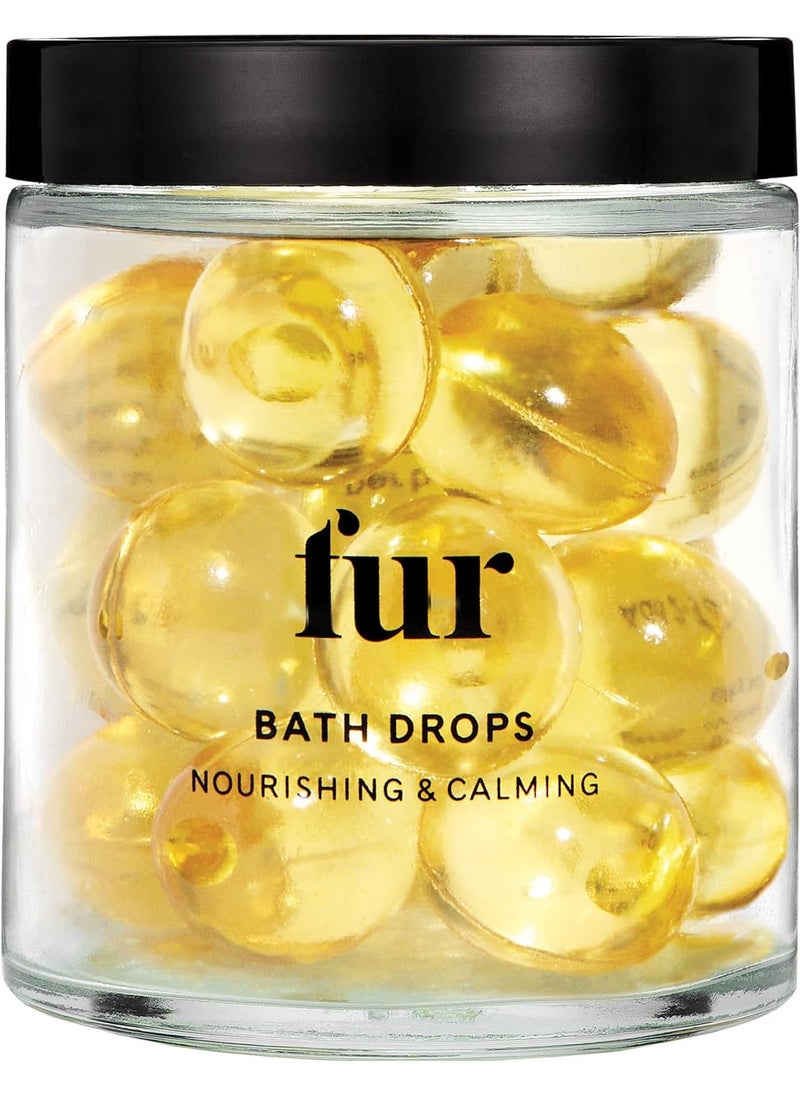 Fur Fur Bath Drops Fur Oil to Moisturize and Soothe Your Skin in a Natural Dissolvable Seaweed Capsule for a Relaxing Bath with Grapeseed Jojoba and Clary Sage Oil  18 Capsules 