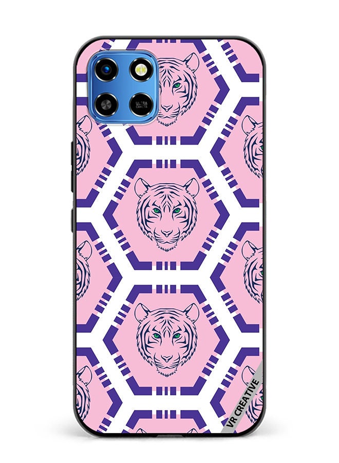 VR CREATIVE Protective Case Cover For Infinix Smart 6 HD Tiger Pink And Purple Design Multicolour - Image 1