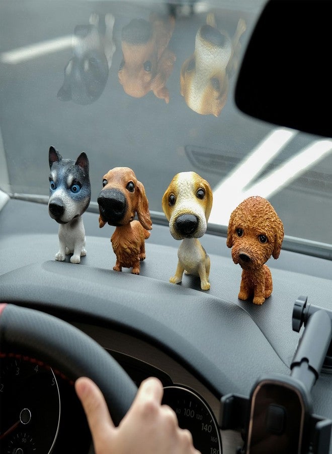 IBWell Resin Bobbing Head Dog Figurine Car Dashboard Decor,Bobblehead Puppy Play Figurines for Home Office Desk Decoration Ornaments (Siberian Husky-Squat) - Image 5