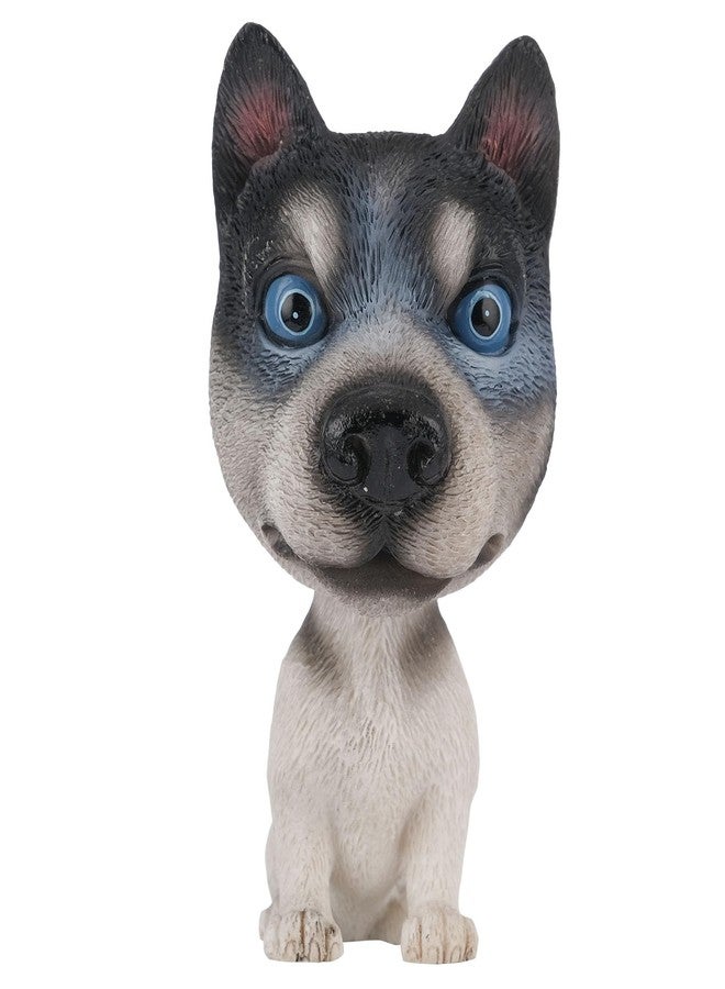 IBWell Resin Bobbing Head Dog Figurine Car Dashboard Decor,Bobblehead Puppy Play Figurines for Home Office Desk Decoration Ornaments (Siberian Husky-Squat) - Image 3