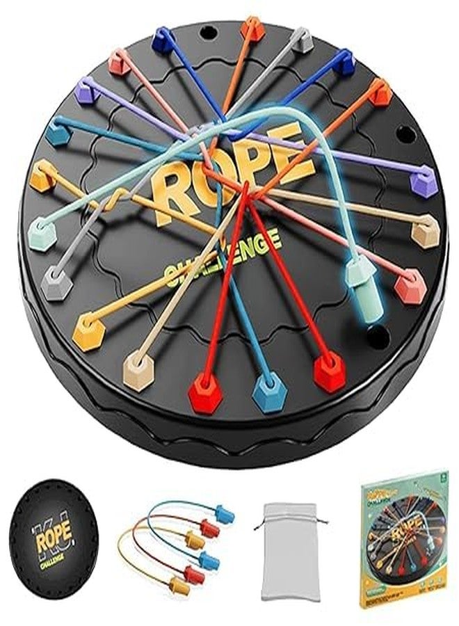 Puno Rope Challenge Untangling Puzzle Game for Kids, Strategy Board Game, Multicolour, Simple to Complex Difficulty Levels - Image 1