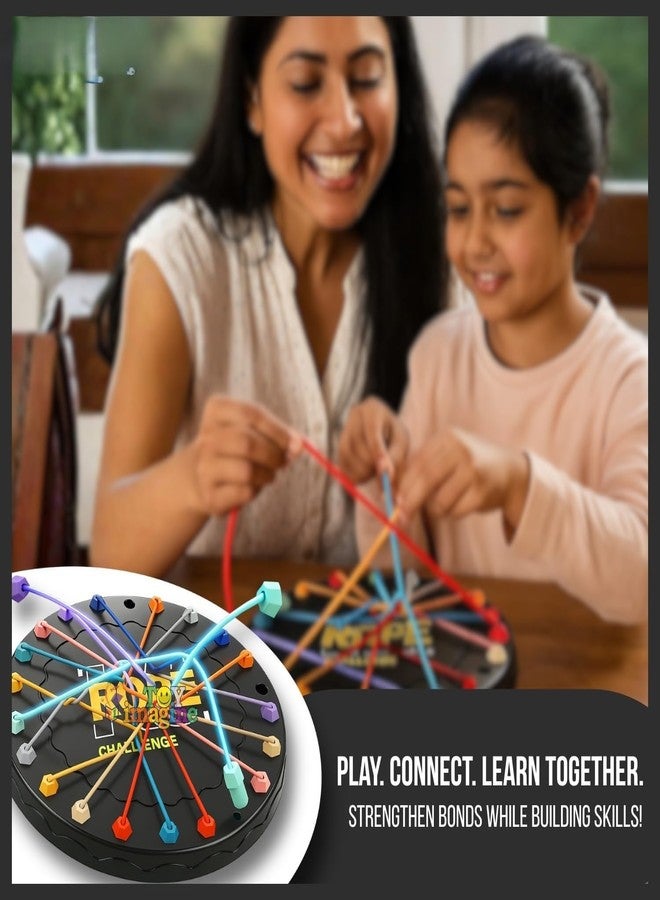 Puno Rope Challenge Untangling Puzzle Game for Kids, Strategy Board Game, Multicolour, Simple to Complex Difficulty Levels - Image 2