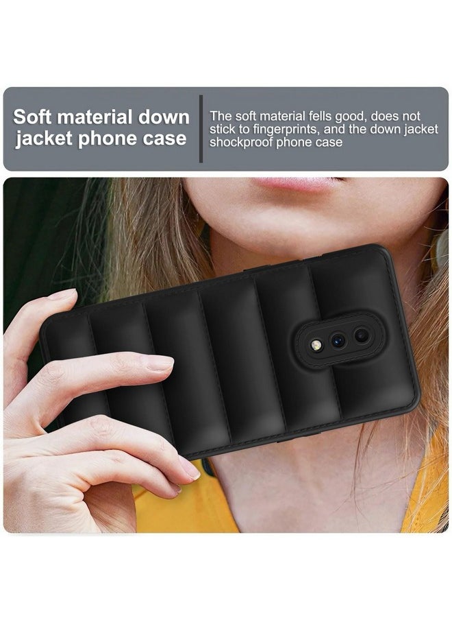 Plus - Plus Puffer Case Camera Protection Soft Back Cover for OnePlus 7 - Black - Image 1