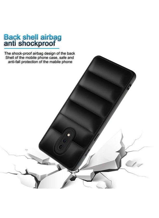Plus - Plus Puffer Case Camera Protection Soft Back Cover for OnePlus 7 - Black - Image 1