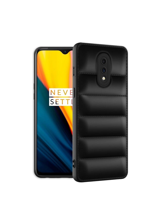Plus - Plus Puffer Case Camera Protection Soft Back Cover for OnePlus 7 - Black - Image 1