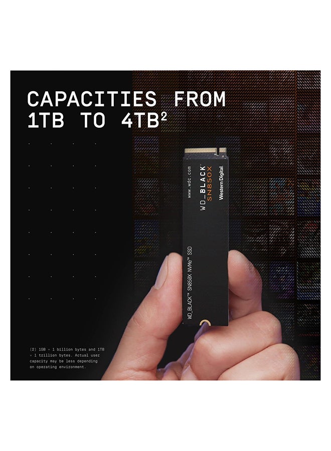 WD 2 TB BLACK SN850X NVMe PCIe 4.0 Gaming Internal SSD, Up to 7300 MB/s Sequential Read & 6600 MB/s Write Speeds, M.2 2280, 1.75 Million Hours MTTF, 12000TB Endurance | WDS200T2X0E 2 TB - Image 4