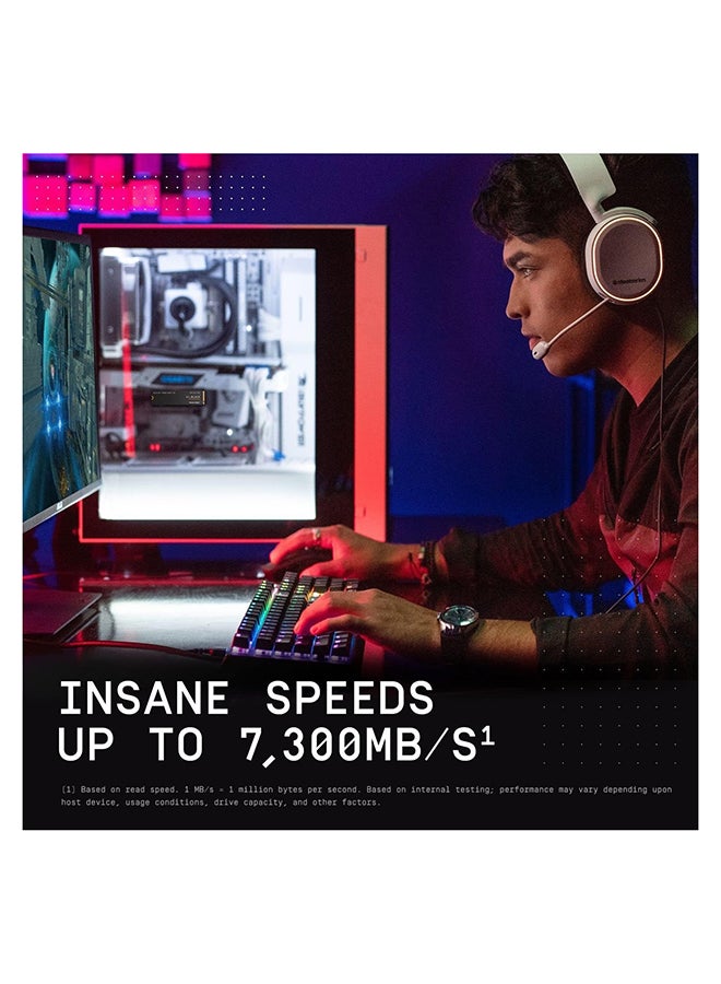 WD 2 TB BLACK SN850X NVMe PCIe 4.0 Gaming Internal SSD, Up to 7300 MB/s Sequential Read & 6600 MB/s Write Speeds, M.2 2280, 1.75 Million Hours MTTF, 12000TB Endurance | WDS200T2X0E 2 TB - Image 2