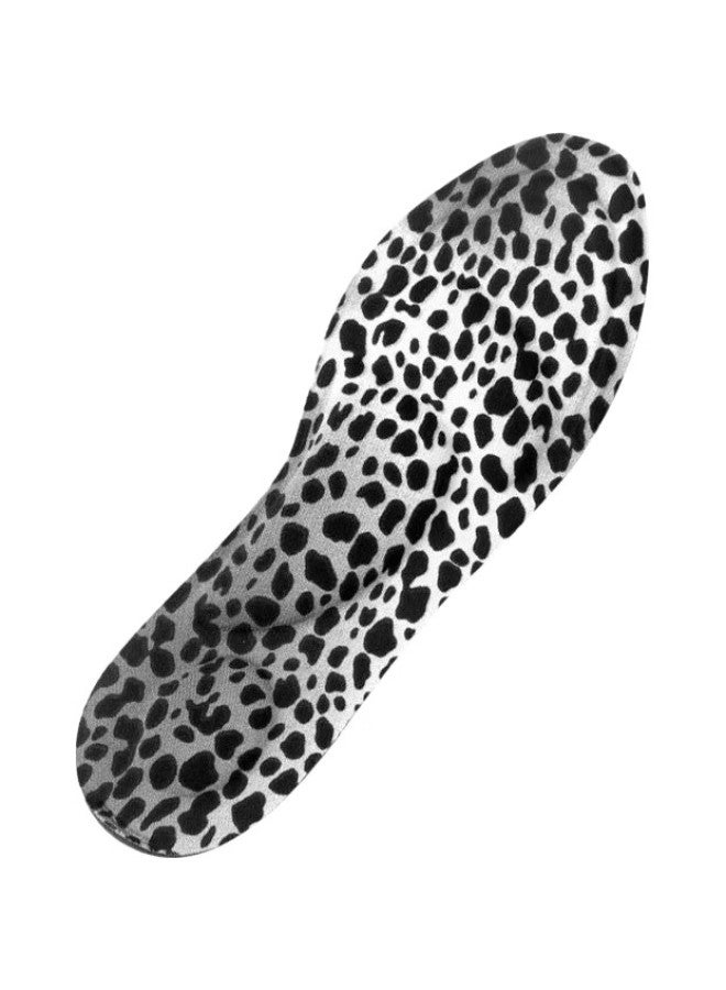 ELEFT 4D Sponge Support Walking Shoe Insoles, Breathable Sweat-Absorbing Massage, Women'S Black And White Leopard Pattern, Size 35-40 - Image 3