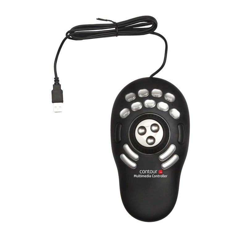 Contour Shuttle PRO v2 - Multimedia Controller with Jog Wheel & 15 Custom Programmable Buttons, Ideal for Video, Audio & Photo Editing, Mac & PC Compatible - Black - Image 1